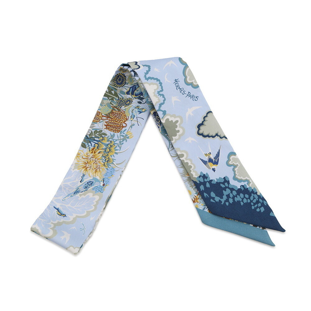 Hermes scarf muffler twilly Rewilding Nature HERMES silk 2026 SCARF TWILLY